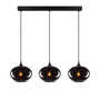 Pendant lamp 3 elements metal smoke-colored 4