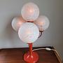 Tischlampe Glas Metall 1970er Jahre 1