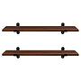 Wandboard Crossville II (2er-Set) Braun / Schwarz 4