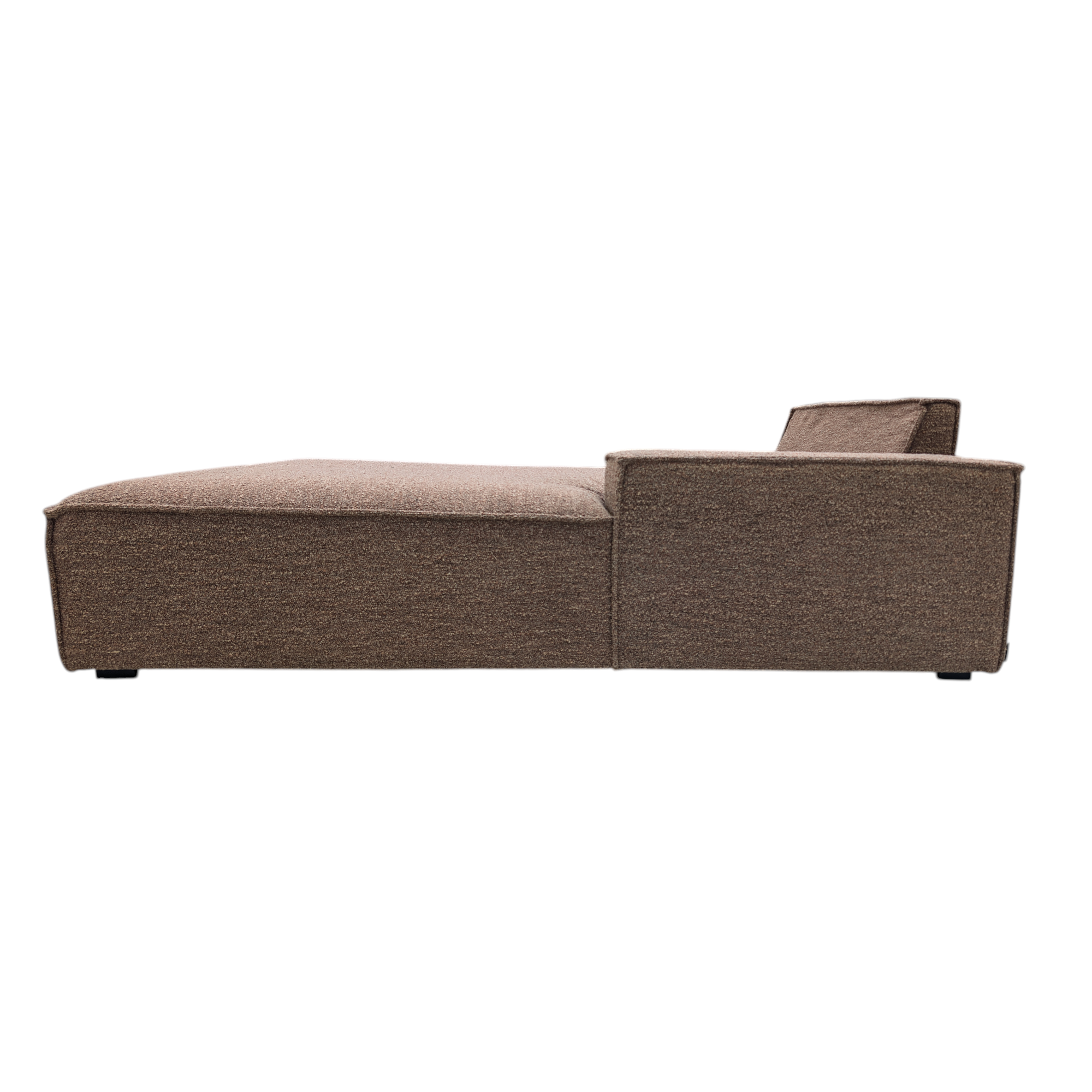Daphne 1-seater chaise longue Right Pebble Rust 8