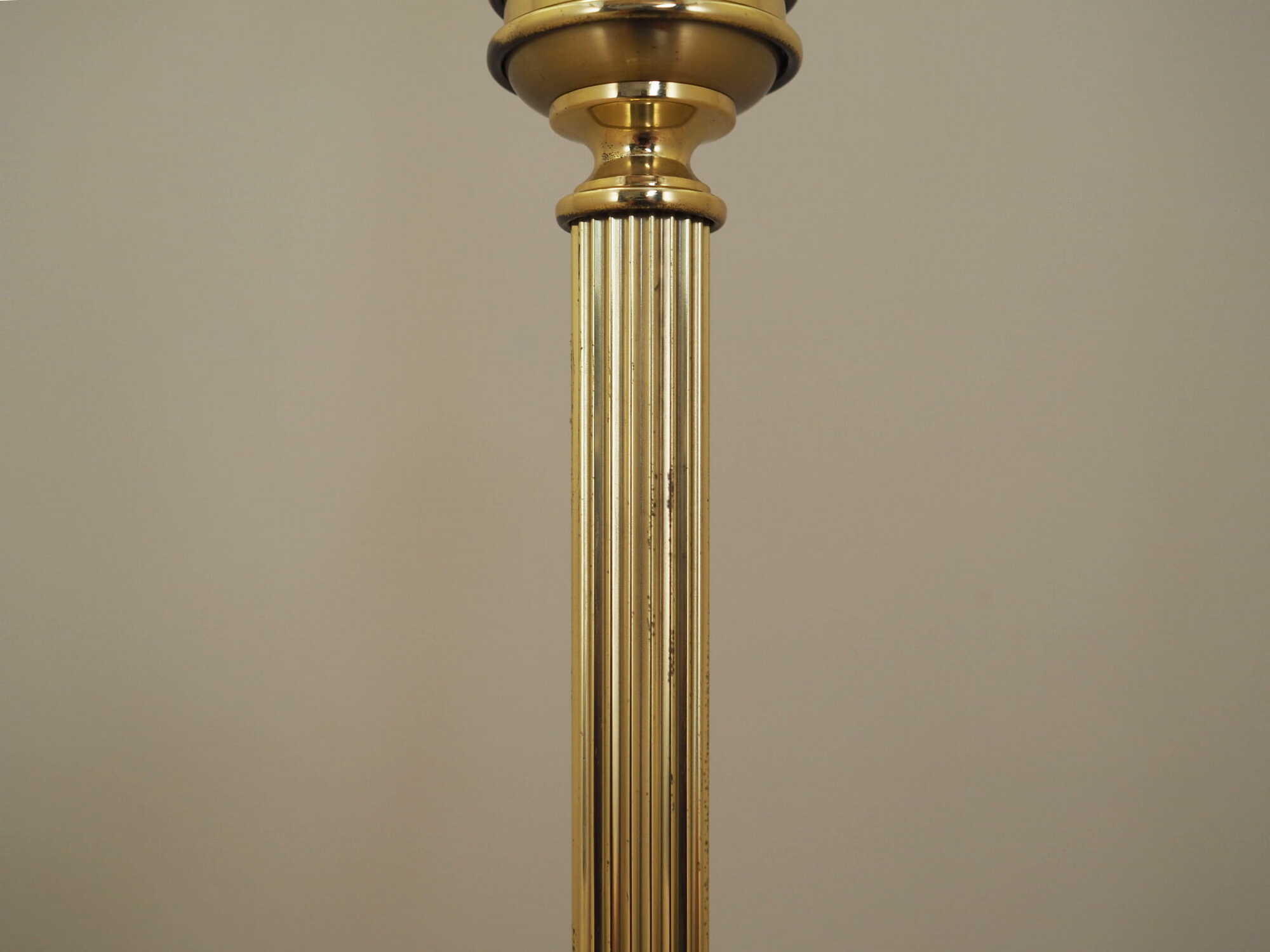 Vintage Floor Lamp Metal Textile Gold 1970s 8