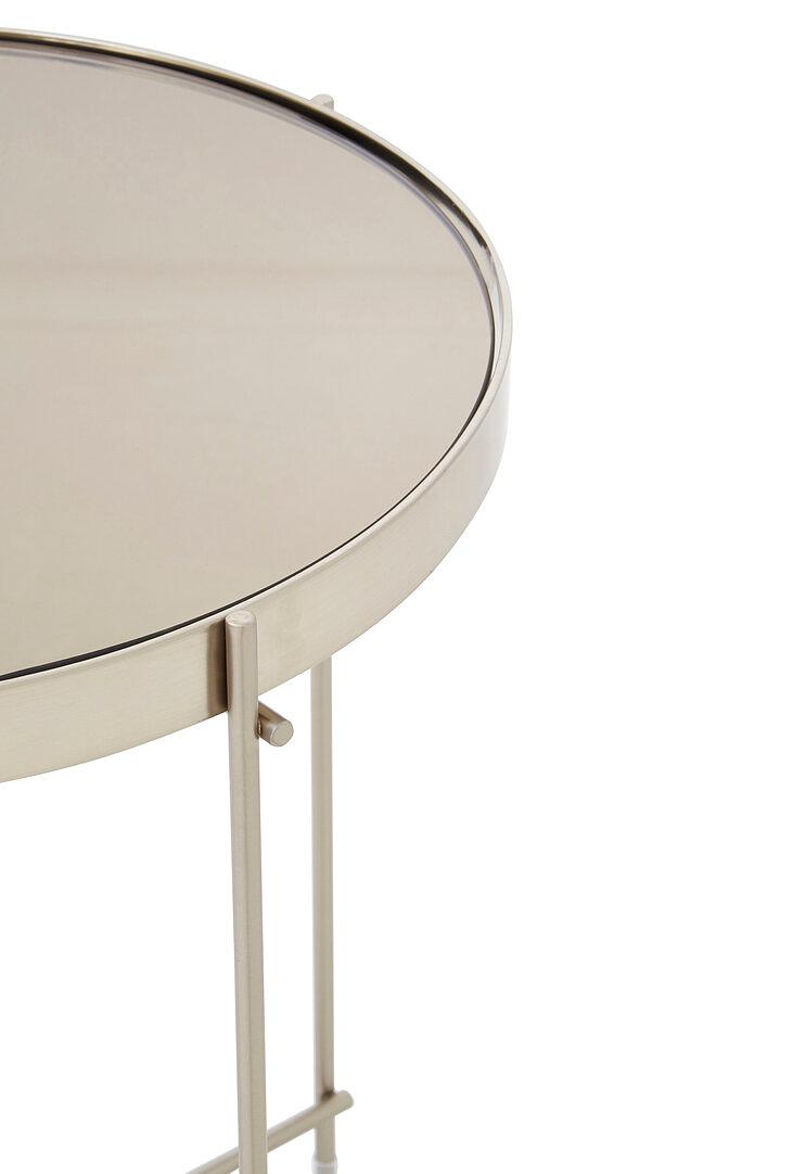 Allure Runder Beistelltisch Metall Grau 43cm 2