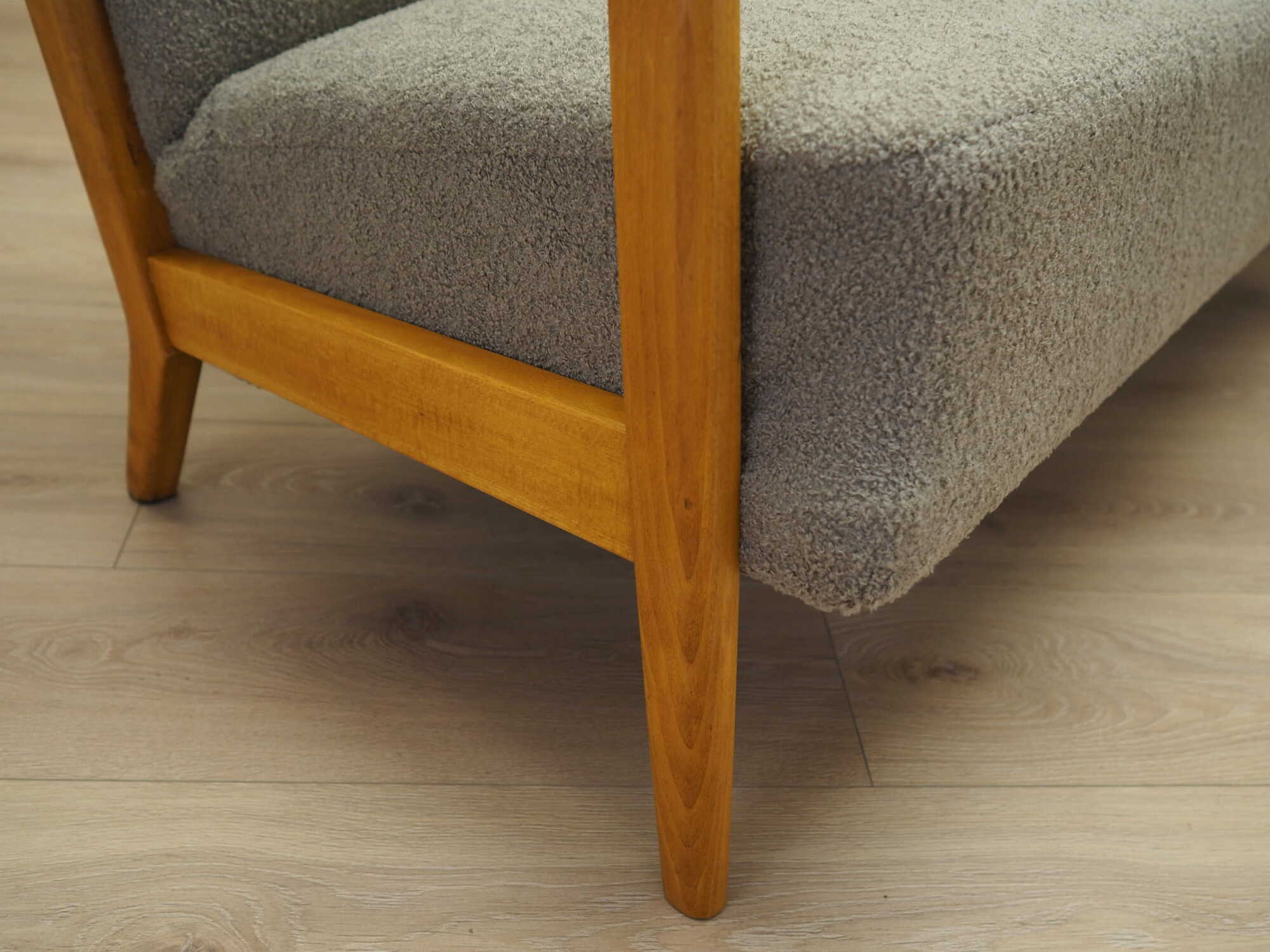 Vintage Sofa Beech wood Textile Grey 1960s 7