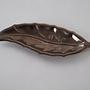 Metal plate in leaf shape 1980s 3