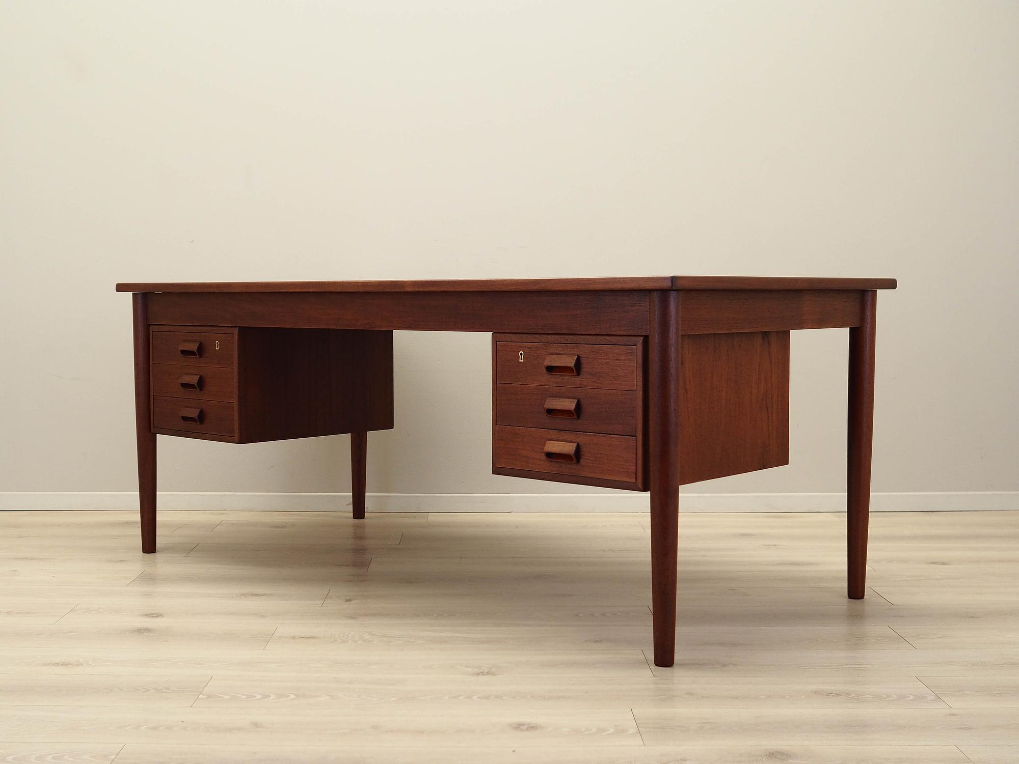 Schreibtisch Teakholz Braun 60er Jahre 5