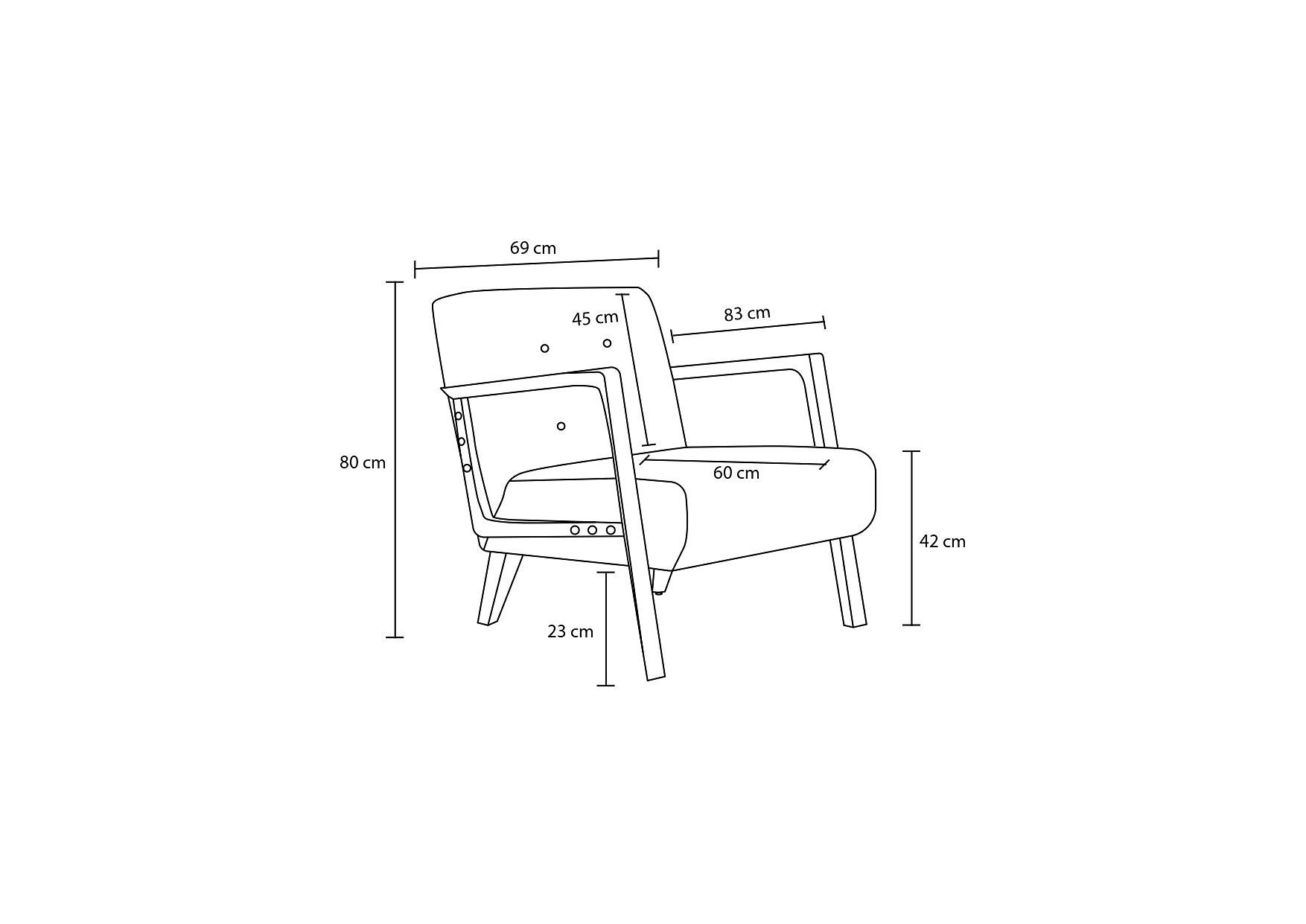 Kemer Sessel Holzfurnier Creme 7