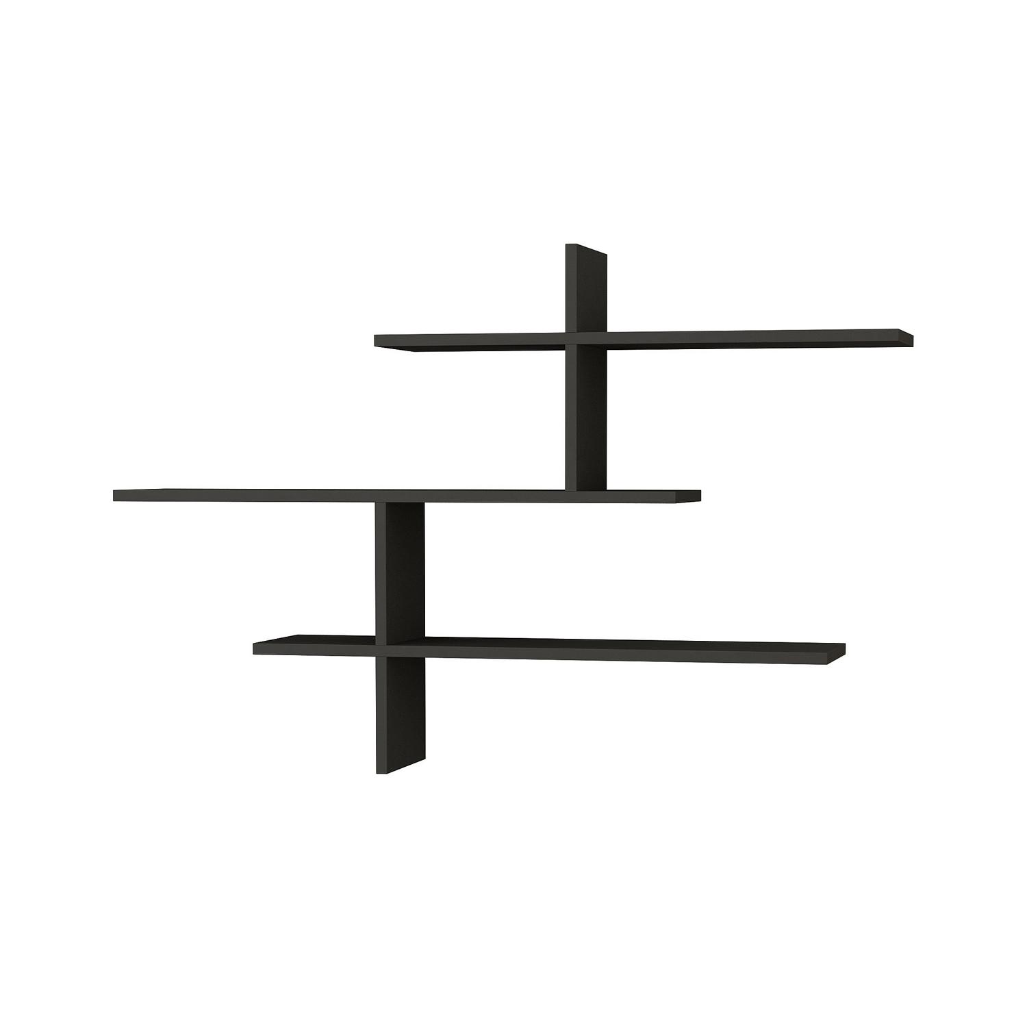 Leo Wandregal Holzfurnier Anthrazit 0