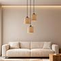 Pendant Light Coning Round Cast Iron Velvet Light Brown 2
