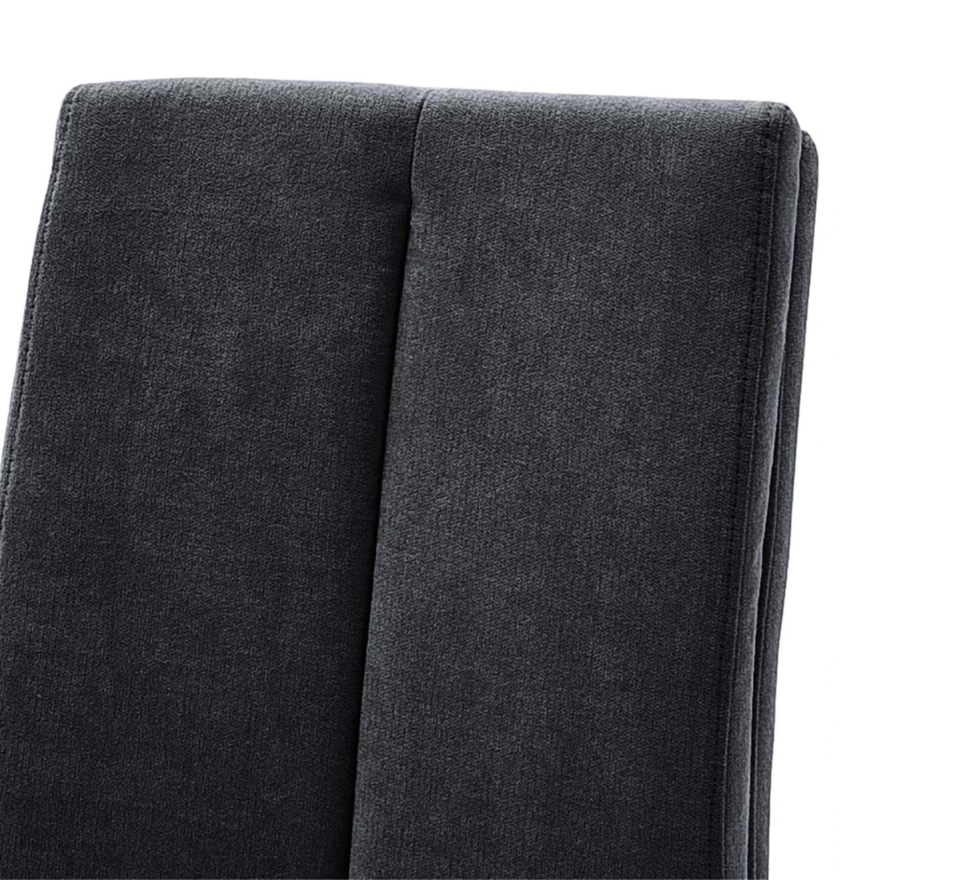 2x Esszimmerstuhl Textil Metall Schwarz 3