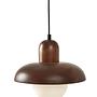 Lampada a sospensione a mano legno di noce marrone 4