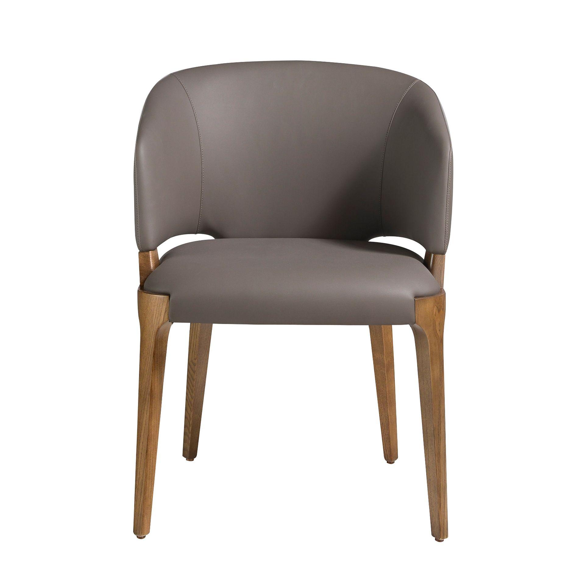Armchair faux leather grey 1