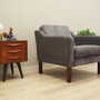 Vintage armchair beech wood velvet grey 1970s 2