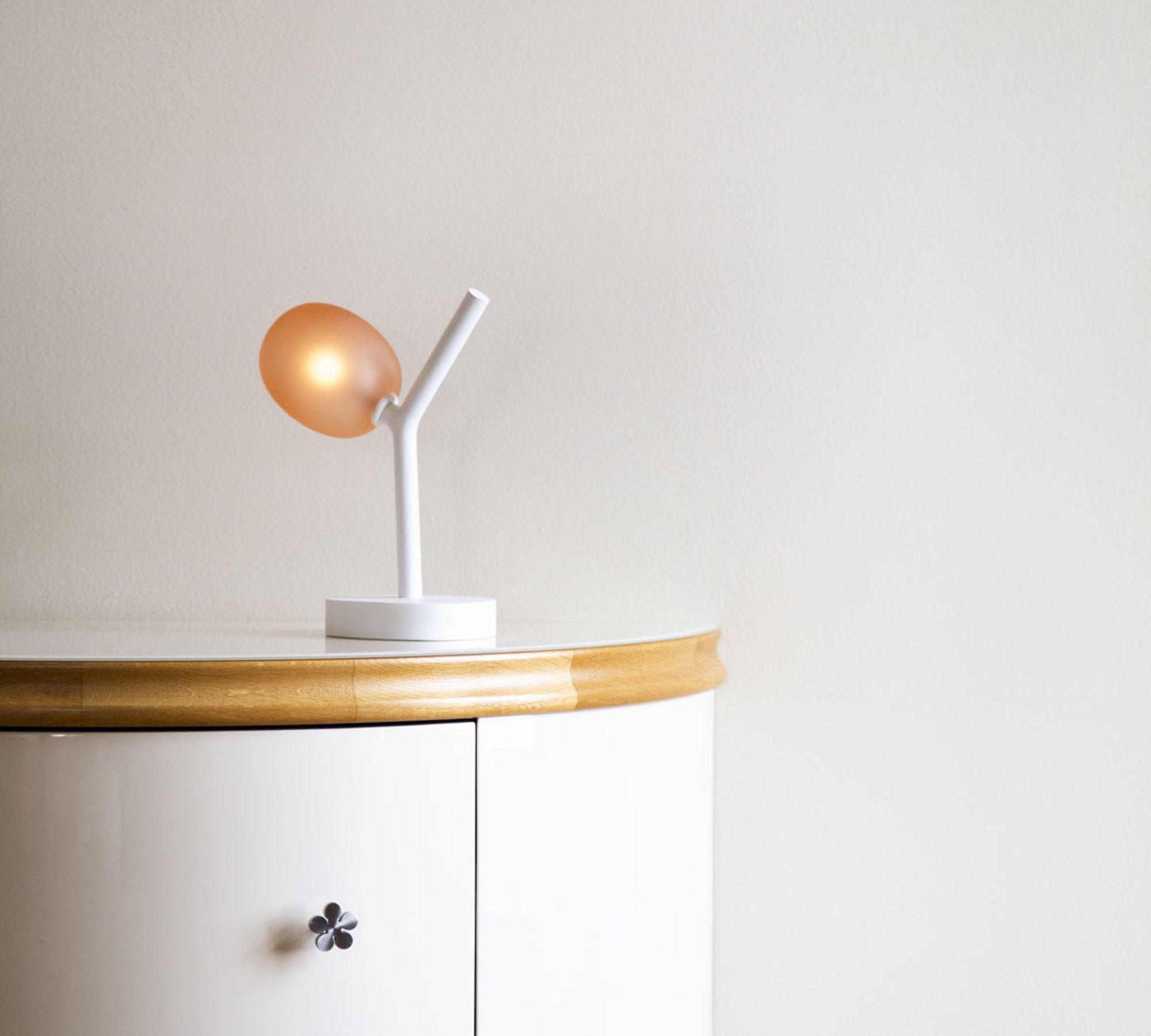 Ivy Battery Table Lamp Metal White 0