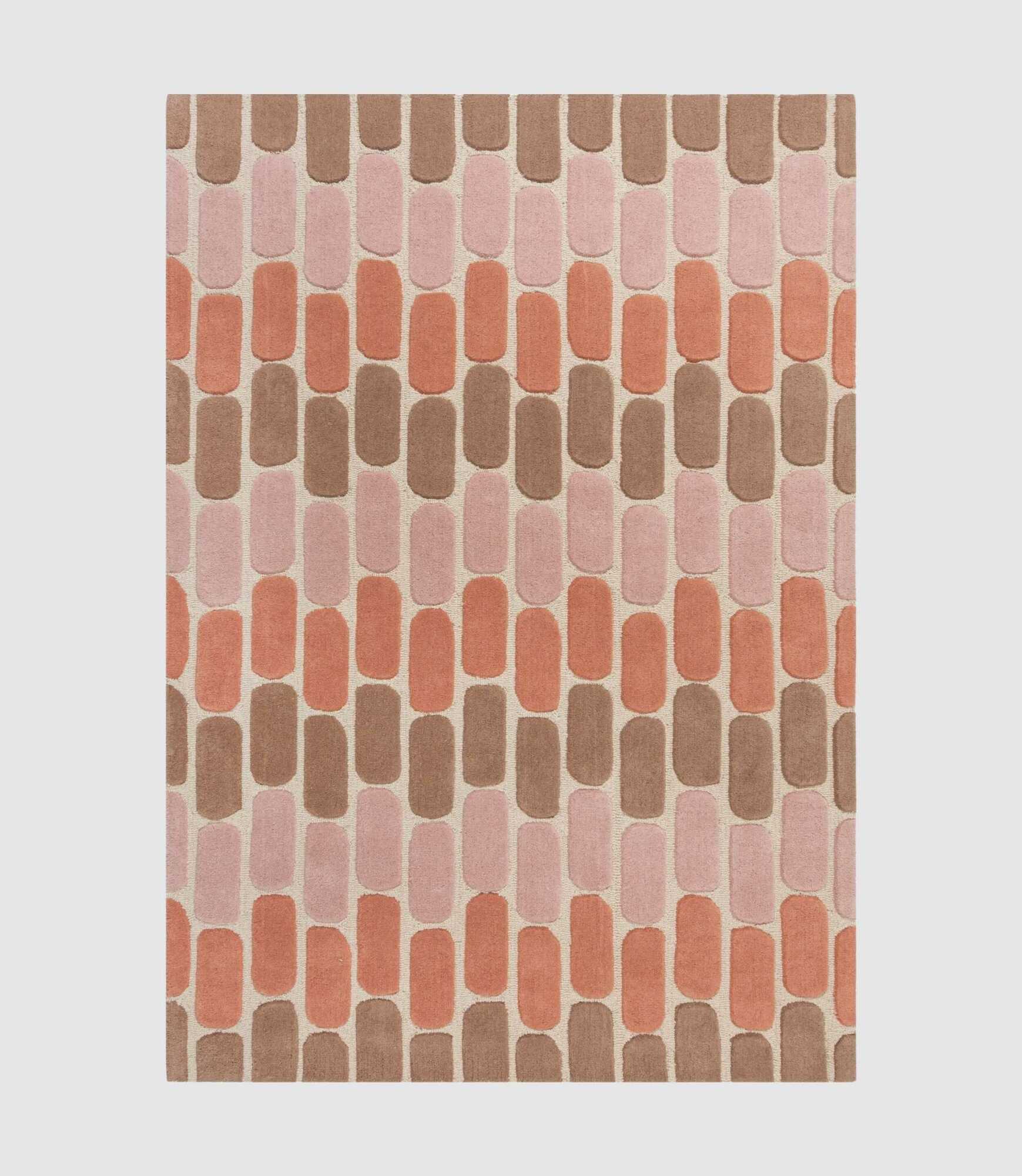 Wollteppich Fossil Terracotta 120 x 170 cm 0