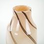 Glass Vase Beige 1970s 6