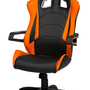 Game Pro Drehstuhl Kunstleder Schwarz Orange 0