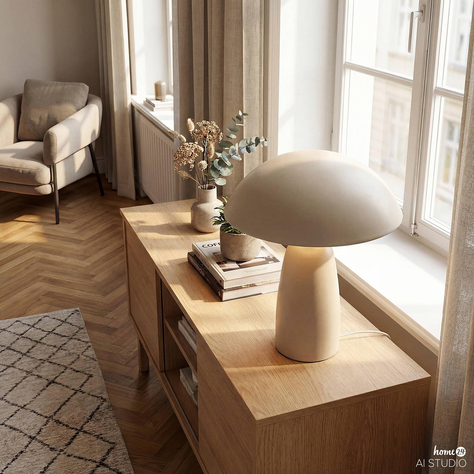 Tischleuchte Belya Eisen Beige 3