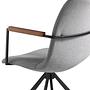 Dining chair with armrests Textile Grey 4