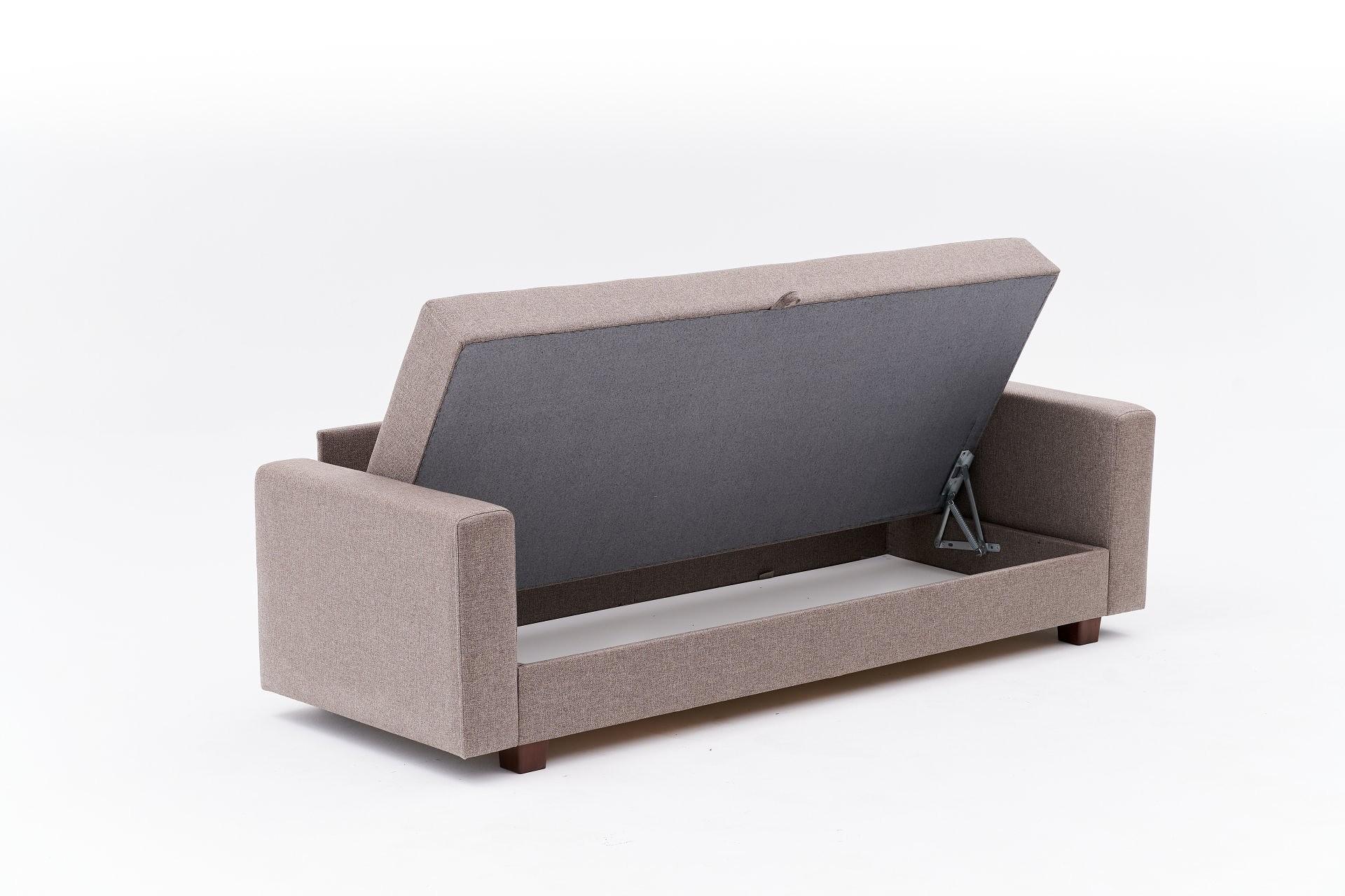 Aly Sofa Bed 3-Seater Brown 9