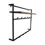 Wandgarderobe mit Regal Akazienholz Metall 1