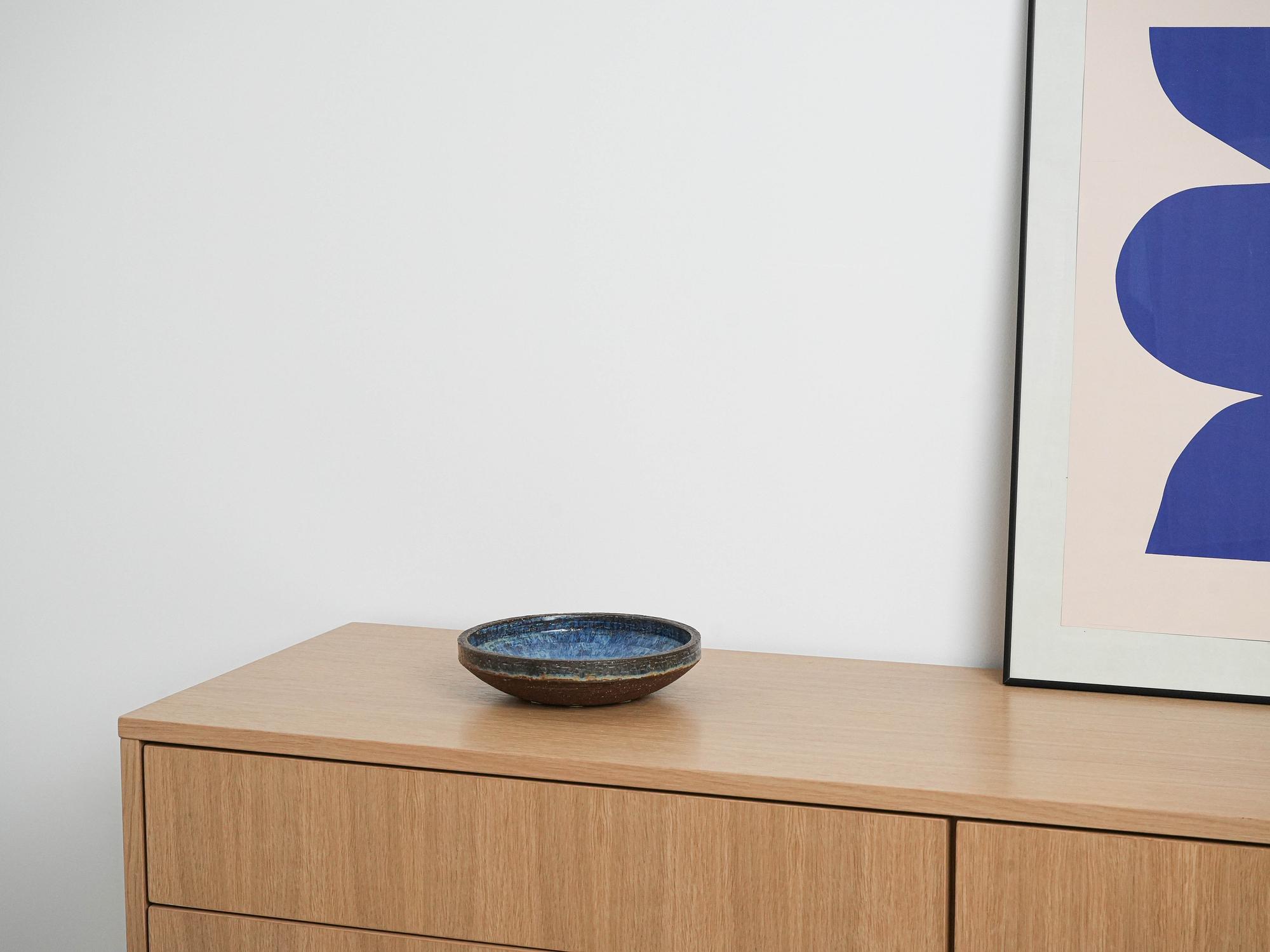 Keramikplatte, dänisches Design, 1960er Jahre, h 6