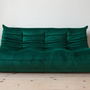 Togo Sofa 3-Sitzer Samt Smaragdgrün 1