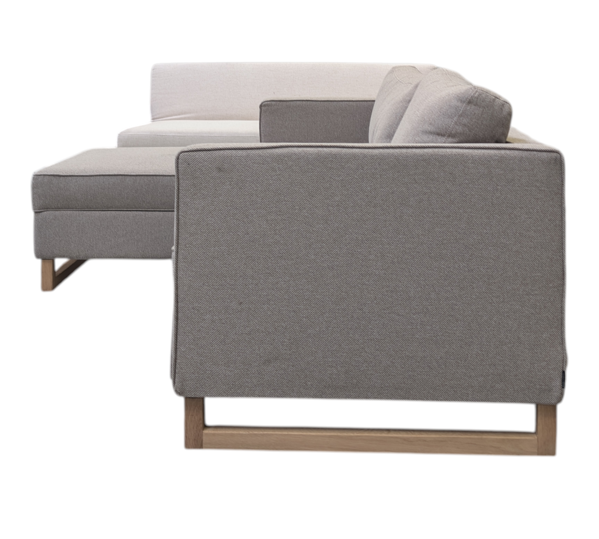 Madison Sleeper Sofa Chaise Lounge Left Agnes Brown 3