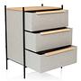 Chest of drawers STUVAR 58x40x79cm 3 drawers taupe hjh LIVING 2