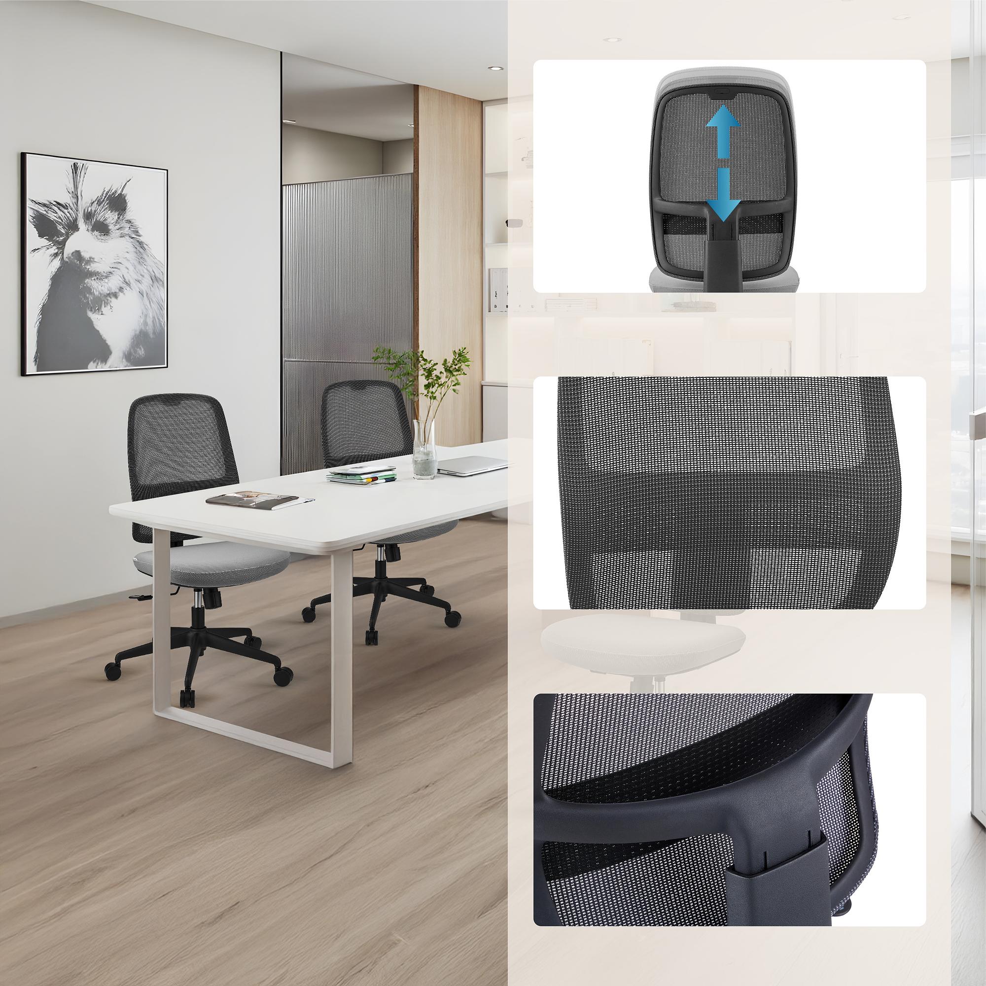 Minoro B Bürostuhl Netzstoff Grau 3