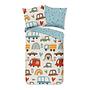 Autos Kinderbettwäsche Baumwolle 135x200cm Kissen 80x80cm 0