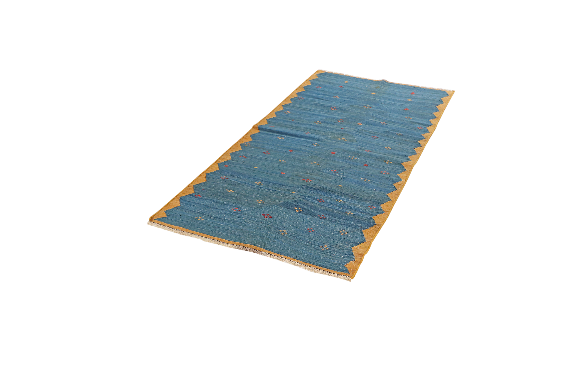 Kilim Gashgai Teppich Blau 3
