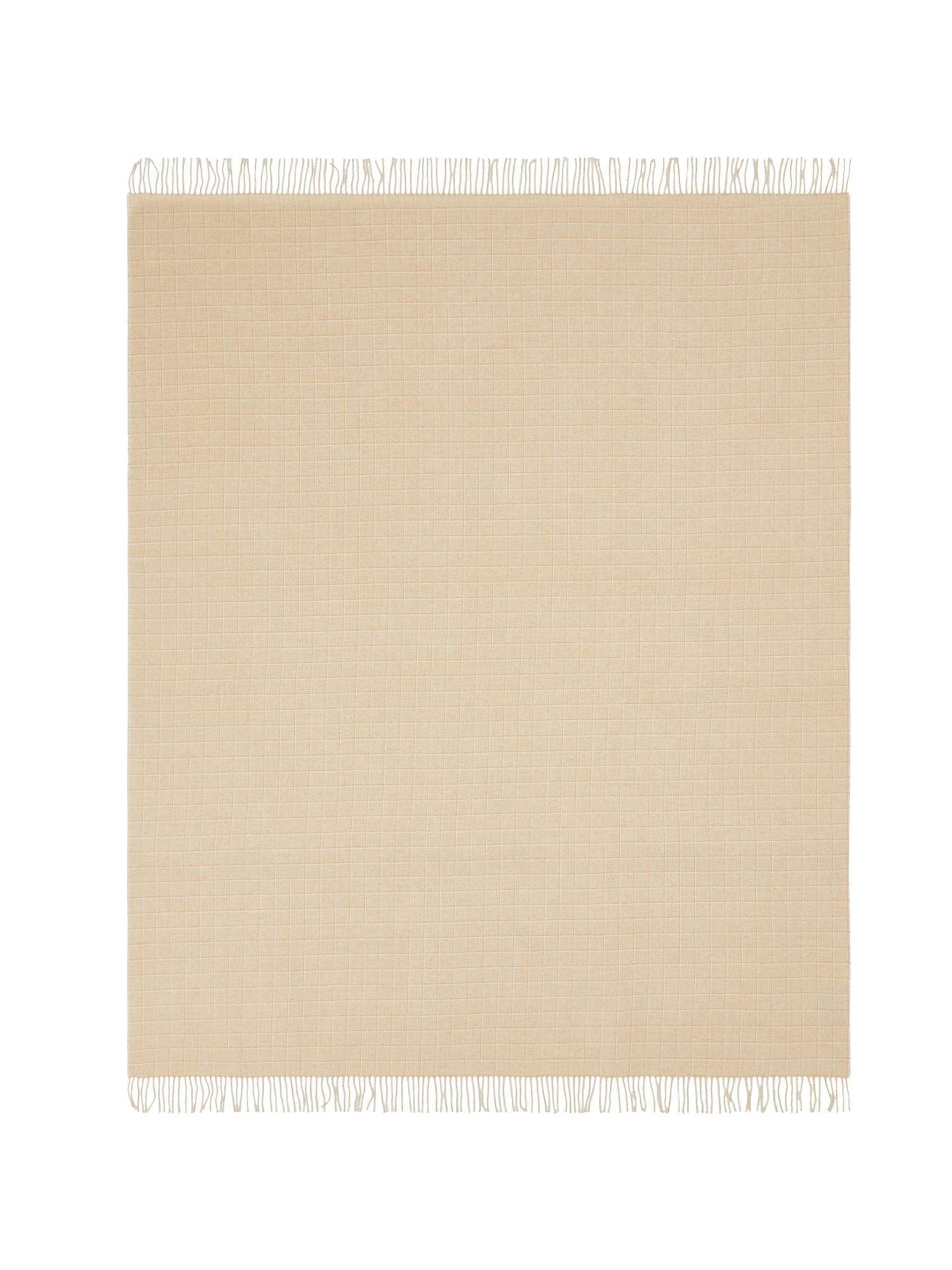 Pisa Check Decke 100% Schurwolle Beige 2