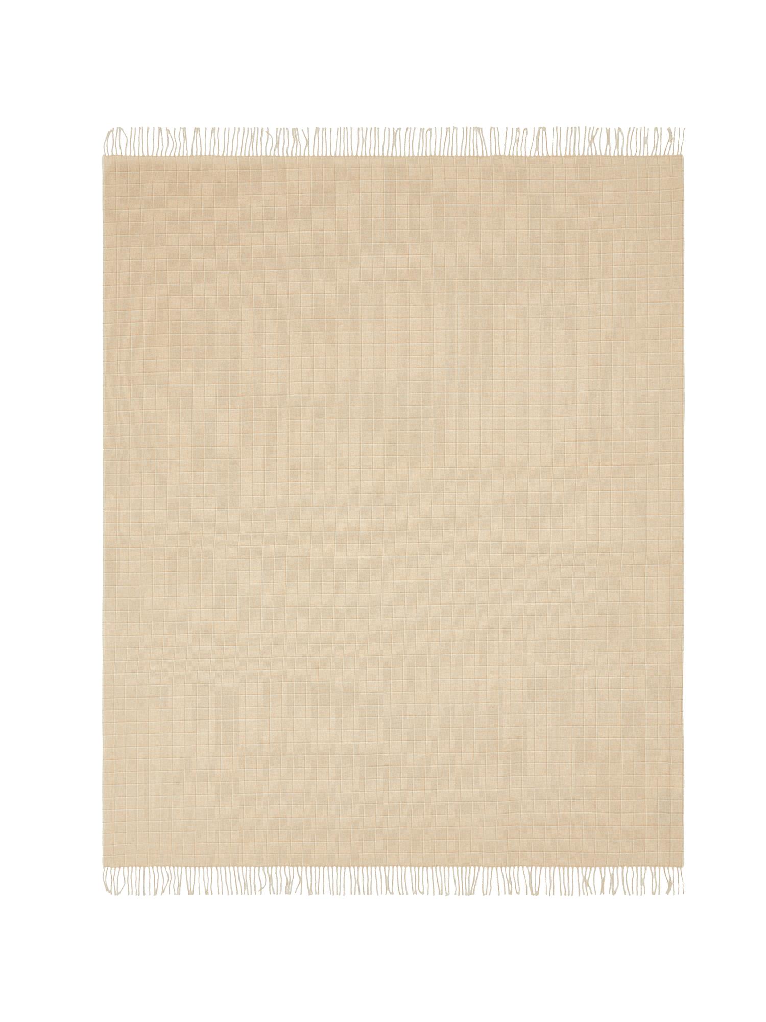 Pisa Check Decke 100% Schurwolle Beige 2