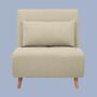 Schlafsessel Webstoff Beige 3