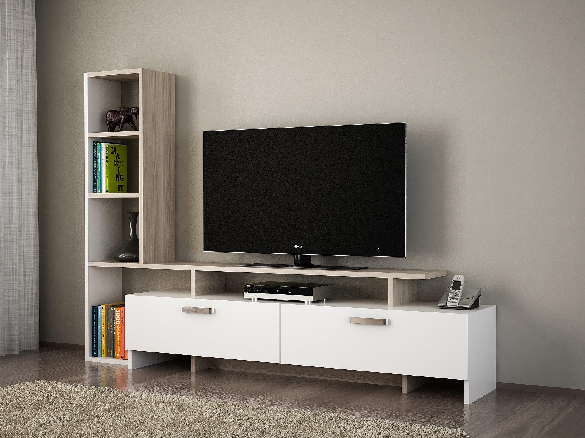 Şimal TV Furniture White Cordoba 1