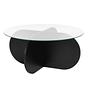 Aeris Coffee table Woodblack Transparent Ø75cm 6