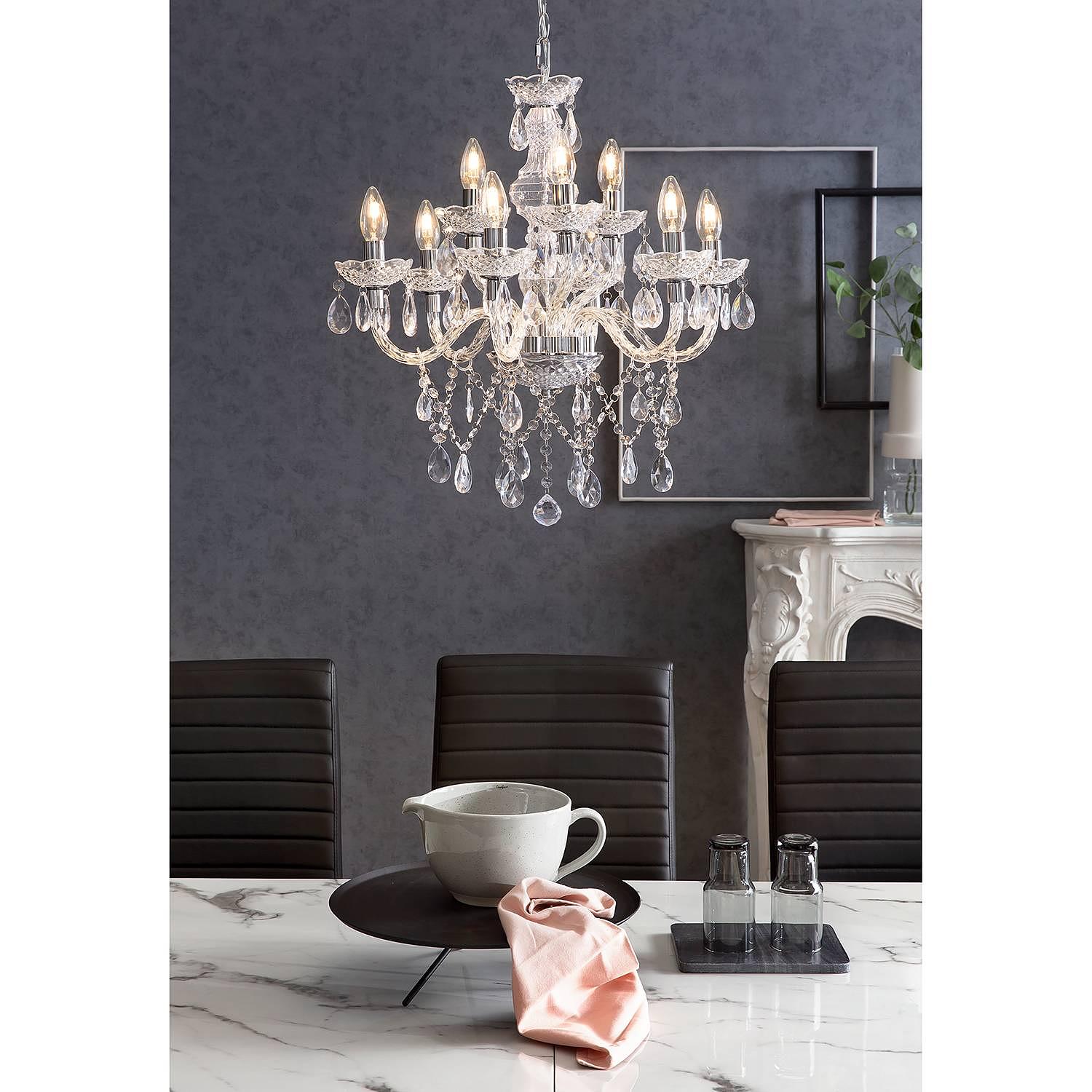 Raven III Chandelier Steel 9-light 4