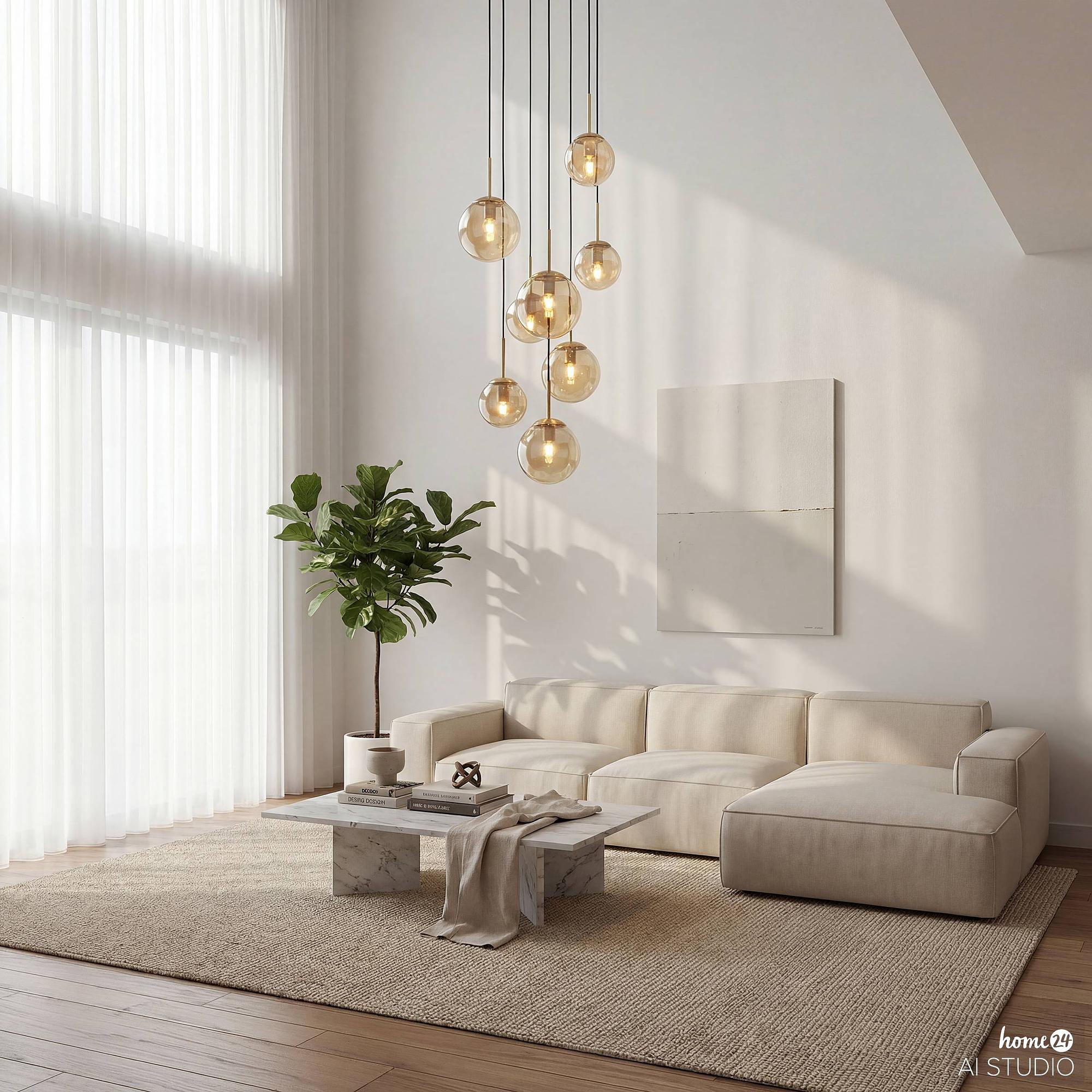 Dimo Pendelleuchte 8-flammig Eisen Farbglas  2