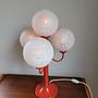Tischlampe Glas Metall 1970er Jahre 3