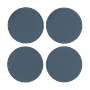4x Coasters Round 100% Recycled Leather Petrol 1