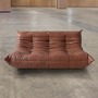 Togo Sofa 3-Sitzer Pull-Up-Leder Kieferbraun 0