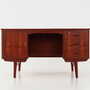 Vintage Desk Teak Wood Brown 1970s 1