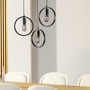 Pendant Light 3-Light Metal Black 8