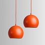 Ball Pendelleuchte Pfirsich/Orange Ø18cm 4