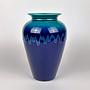 Fat Lava Vase Keramik Blau 1980er Jahre 4