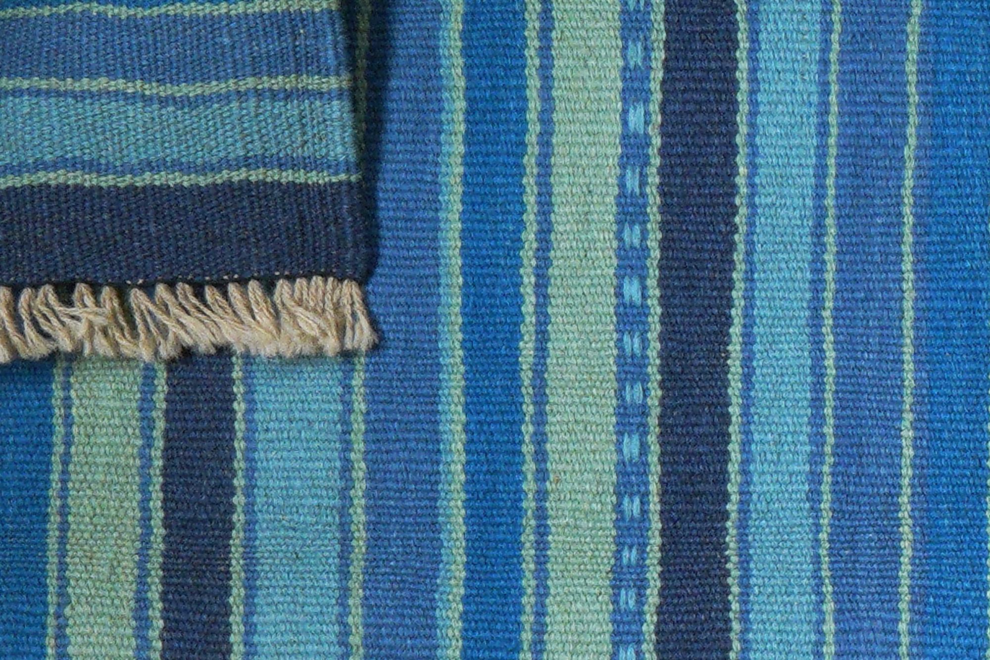 Kelim Gashgai Teppich Wolle Blau 4