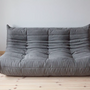 Togo Sofa 3-Sitzer Textil Grau 1