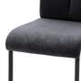 2x Esszimmerstuhl Textil Metall Schwarz 4