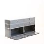 Sideboard 3x3 mit Flügeltüren & Schiebeschubladen Silbergrau 3