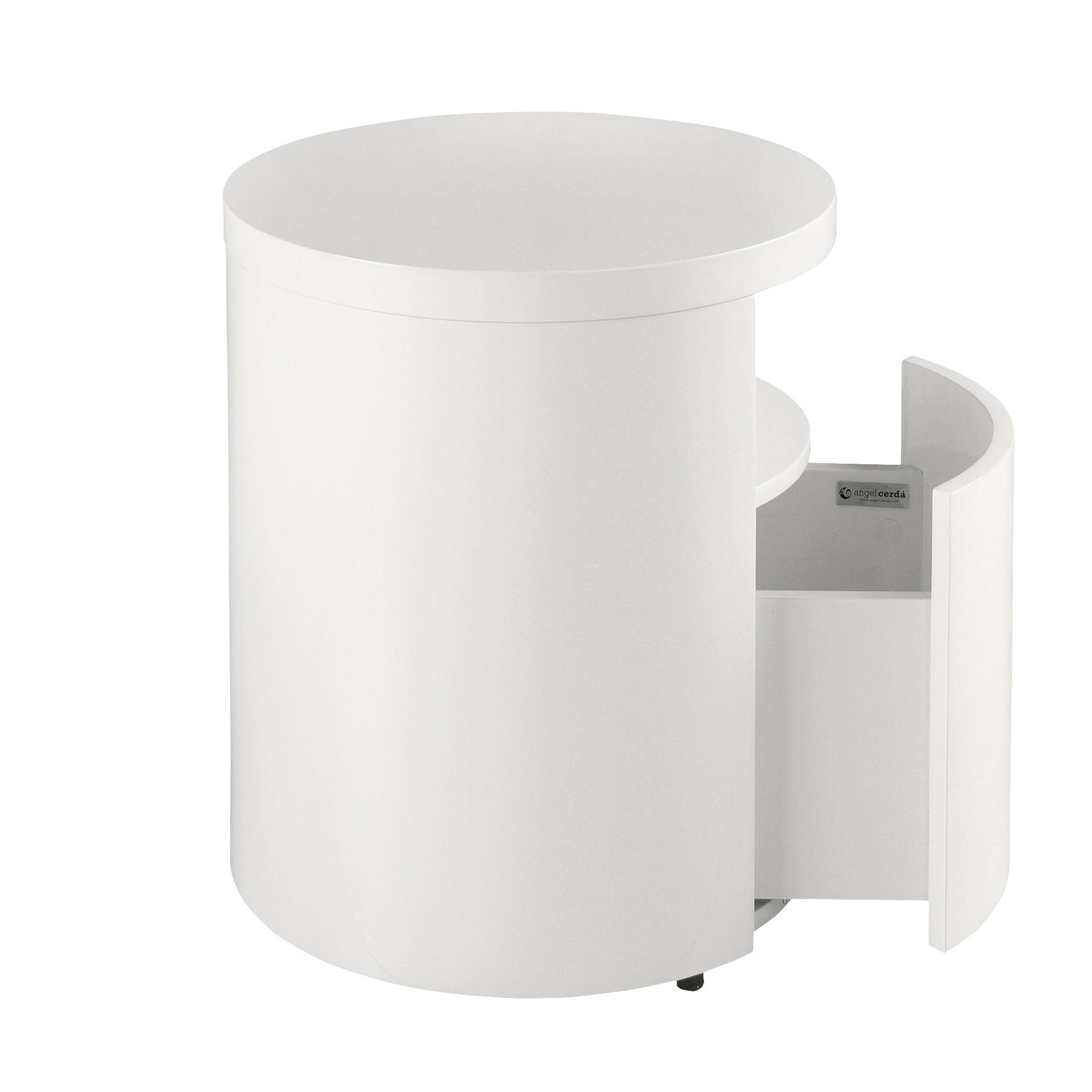 7006 Nachttisch Weiß 48cm 3